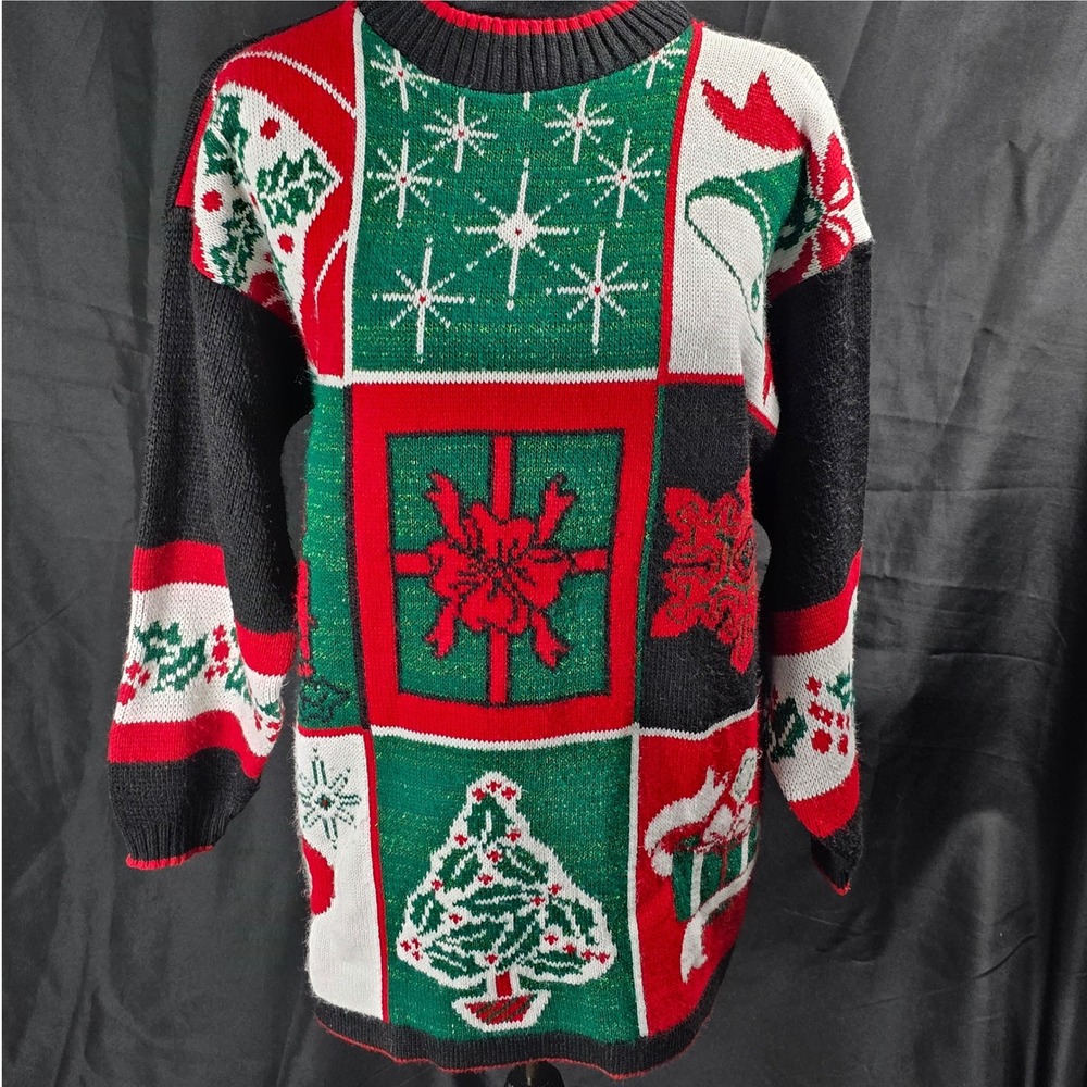Vintage Christmas‎ Sweater by Browne U.S.A. Womens Party Holiday Red Green Small